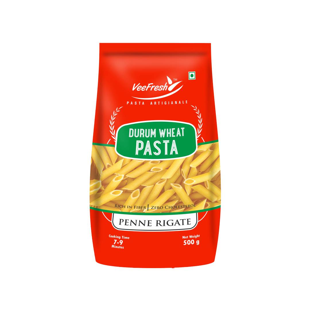 Penne Rigate Durum Wheat Pasta - 500 gms